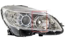 PHARE AVANT MERCEDES CLASE C (W204) 2007-2011 CERCLE DE DÉTAIL CHROMÉ / DROIT