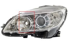 PHARE AVANT MERCEDES CLASE C (W204) 2007-2011 CERCLE DE DÉTAIL CHROMÉ / GAUCHE