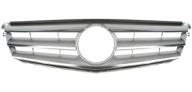 GRILLE MERCEDES CLASE C (W204) 2007-2011 FACE AVANT / MODÈLE AVANTGARDE / CHROMÉE / GRIS