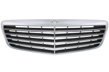 GRILLE MERCEDES CLASE E (W211) 2006-2009 FACE AVANT / MODÈLE AVANTGARDE / CHROMÉE / NOIRE 