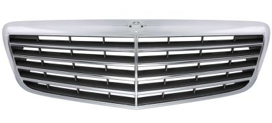 GRILLE MERCEDES CLASE E (W211) 2006-2009 FACE AVANT / MODÈLE AVANTGARDE / CHROMÉE / NOIRE 