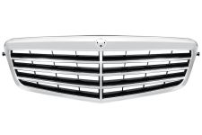 GRILLE MERCEDES CLASE E (W212) 2009-2013 FACE AVANT / CHROMÉE / NOIRE 