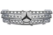 GRILLE MERCEDES CLASE M (W164) 2005-2008 FACE AVANT / COMPLÈTE / ARGENT / CHROMÉE