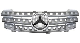 GRILLE MERCEDES CLASE M (W164) 2005-2008 FACE AVANT / COMPLÈTE / ARGENT / CHROMÉE