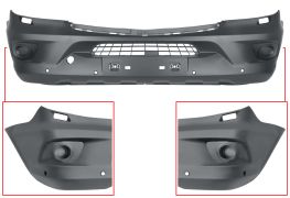 PARE-CHOCS MERCEDES SPRINTER (906) 2013-2018 AVANT / AVEC LAVEPHARES / AVEC 6 CAPTEUR / AVEC PARK ASSIST / LISSE PRET A PEINDRE 