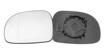 VERRE DE RÉTROVISEUR MERCEDES VIANO (W639) 2003-2010 AVEC SUPPORT / CHAUFFANT / ASPHÉRIQUE / GAUCHE