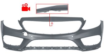 PARE-CHOCS MERCEDES CLASE C (W205) 2014-2018 AVANT / MODÈLE AMG / AVEC 6 CAPTEUR / AVEC CAMÉRA / AVEC APPRET