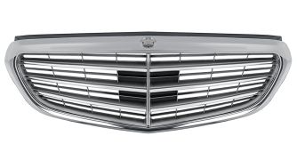 GRILLE MERCEDES CLASE E (W212) 2013-2016 FACE AVANT / CHROMÉE / GRIS ARGENT