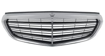 GRILLE MERCEDES CLASE E (W212) 2013-2016 FACE AVANT / CHROMÉE / NOIRE 