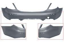 PARE-CHOCS MERCEDES CLASE E (W213) 2016-2020 ARRIÈRE / SEDAN / AVEC APPRET
