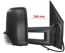 RÉTROVISEUR MERCEDES SPRINTER (907/910) 2018-> LARGEUR VÉHICULE (2015MM-2300MM) / BRAS MOYEN (240MM) / ÉLÉCTRIQUE / CHAUFFANT / FEU CLIGNOTANT DÉCOUVERT / DROIT
