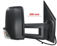 RÉTROVISEUR MERCEDES SPRINTER (907/910) 2018-> LARGEUR VÉHICULE (2015MM-2300MM) / BRAS MOYEN (240MM) / ÉLÉCTRIQUE / CHAUFFANT / FEU CLIGNOTANT DÉCOUVERT / DROIT