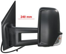 RÉTROVISEUR MERCEDES SPRINTER (907/910) 2018-> LARGEUR VÉHICULE (2015MM-2300MM) / BRAS MOYEN (240MM) / ÉLÉCTRIQUE / CHAUFFANT / FEU CLIGNOTANT DÉCOUVERT / LANE ASSIST / GAUCHE