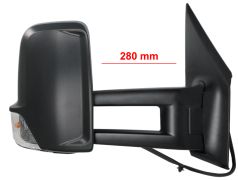 RÉTROVISEUR MERCEDES SPRINTER (907/910) 2018-> LARGEUR VÉHICULE (2330MM-2400MM) / BRAS LONG (280MM) / ÉLÉCTRIQUE / CHAUFFANT / FEU CLIGNOTANT DÉCOUVERT / DROIT