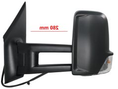 RÉTROVISEUR MERCEDES SPRINTER (907/910) 2018-> LARGEUR VÉHICULE (2330MM-2400MM) / BRAS LONG (280MM) / ÉLÉCTRIQUE / CHAUFFANT / FEU CLIGNOTANT DÉCOUVERT / GAUCHE