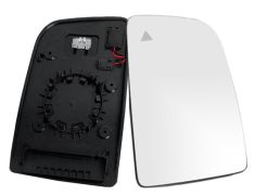 VERRE DE RÉTROVISEUR MERCEDES SPRINTER (907/910) 2018-> MODÈLE FEU CLIGNOTANT DÉCOUVERT / AVEC SUPPORT ROND / SUPÉRIEUR / CHAUFFANT / SIDE ASSIST / CONVEXE / DROIT