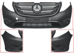 PARE-CHOCS MERCEDES VITO (W447) 2014-> AVANT / AVEC GRILLE / AVEC 4 CAPTEUR