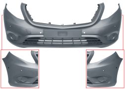 PARE-CHOCS MERCEDES VITO (W447) 2014-> AVANT / SANS GRILLE / AVEC 6 CAPTEUR / AVEC APPRET