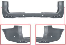 PARE-CHOCS MERCEDES CLASSE V (W447) 2014-2020 ARRIÈRE / CHÂSSIS LONG / MODÈLE AMG LINE / AVEC 6 CAPTEUR / AVEC PARK ASSIST / AVEC APPRET