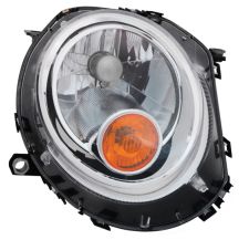 PHARE AVANT MINI COOPER 2007-2010 BASE CHROMÉE / FEU CLIGNOTANT ORANGE / DROIT