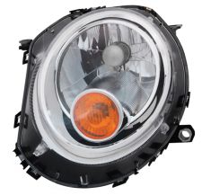 PHARE AVANT MINI COOPER 2007-2010 BASE CHROMÉE / FEU CLIGNOTANT ORANGE / GAUCHE