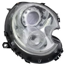 PHARE AVANT MINI COOPER 2007-2010 XENON / BASE CHROMÉE / FEU CLIGNOTANT BLANC / DROIT