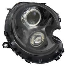 PHARE AVANT MINI COOPER 2007-2010 XENON / BASE NOIRE / FEU CLIGNOTANT ORANGE / DROIT