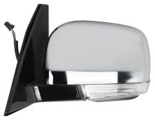 RÉTROVISEUR MITSUBISHI PAJERO 2007-2015 ÉLÉCTRIQUE / FEU CLIGNOTANT / RABATTABLE ÉLÉCTRIQUEMENT / CHROMÉ / GAUCHE