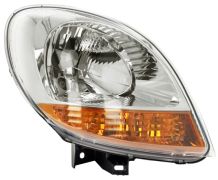 PHARE RENAULT KANGOO 2003-2007 BASE CHROMÉE / FEU CLIGNOTANT ORANGE / DROIT