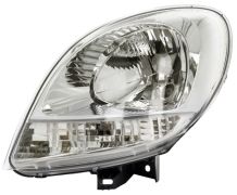PHARE RENAULT KANGOO 2003-2007 BASE CHROMÉE / FEU CLIGNOTANT BLANC / GAUCHE