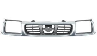 GRILLE NISSAN NAVARA 1997-2002 FACE AVANT / GRIS / CHROMÉE 