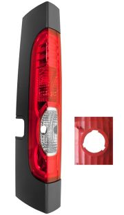 FEU ARRIÈRE NISSAN PRIMASTAR 2007-2016 SUPÉRIEUR / 3 TROUS FIXATION / 1 HAYON ARRIÈRE / AVEC CADRE POUR PORTE LATÉRALE / GAUCHE