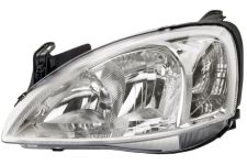 PHARE AVANT OPEL COMBO 2000-2012 FEU CLIGNOTANT TRANSPARENT / TYPE VALEO / H7+H1 / GAUCHE