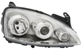 PHARE AVANT OPEL CORSA C 2003-2006 TYPE ZKW / H7+H1 / AVEC MOTEUR / DROIT
