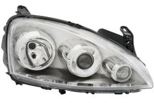 PHARE AVANT OPEL COMBO 2000-2012 TYPE ZKW / H7+H1 / AVEC MOTEUR / DROIT