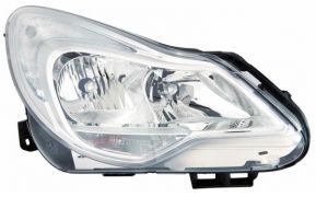 PHARE AVANT OPEL CORSA D 2011-2015 BASE CHROMÉE / DROIT