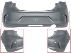 PARE-CHOCS OPEL CORSA F 2019-2023 ARRIÈRE / AVEC 4 CAPTEUR / AVEC APPRET