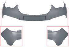 PARE-CHOCS OPEL CROSSLAND X 2017-2020 AVANT / SUPÉRIEUR / AVEC APPRET