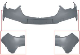 PARE-CHOCS OPEL CROSSLAND X 2017-2020 AVANT / SUPÉRIEUR / AVEC APPRET