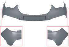 PARE-CHOCS OPEL CROSSLAND X 2017-2020 AVANT / SUPÉRIEUR / AVEC CAPTEUR / AVEC APPRET