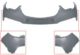 PARE-CHOCS OPEL CROSSLAND X 2017-2020 AVANT / SUPÉRIEUR / AVEC CAPTEUR / AVEC APPRET