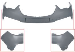 PARE-CHOCS OPEL CROSSLAND X 2017-2020 AVANT / SUPÉRIEUR / AVEC CAPTEUR / AVEC PARK ASSIST / AVEC APPRET