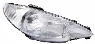 PHARE AVANT PEUGEOT 206 1998-2008 OPTIQUE SIMPLE / LAMPE H4 / DROIT