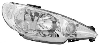 PHARE PEUGEOT 206 1998-2008 OPTIQUE DOUBLE / DROIT
