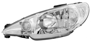 PHARE PEUGEOT 206 1998-2008 OPTIQUE DOUBLE / GAUCHE