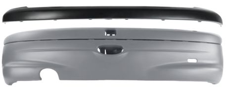 PARE-CHOCS PEUGEOT 206 1998-2008 ARRIÈRE / AVEC APPRET / AVEC MOULURE