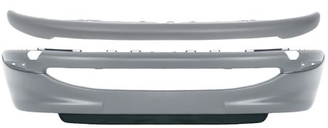 PARE-CHOCS PEUGEOT 206 1998-2008 AVANT / AVEC APPRET / AVEC MOULURE AVEC APPRET