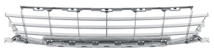 GRILLE PEUGEOT 207 2007-2009 PARE-CHOCS AVANT / MODÈLE SPORT / INFÉRIEURE / MOULURES CHROMÉES / CENTRALE 