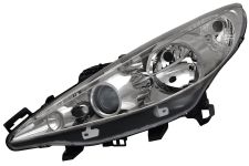 PHARE AVANT PEUGEOT 207 2009-2012 BASE NOIRE / GAUCHE