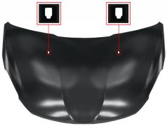 CAPOT PEUGEOT 208 2012-2015 AVANT / AVEC TROUS ESSUIS GLACES CARRES